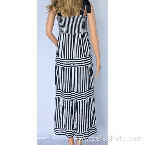 Women Patchwork Striped Dress